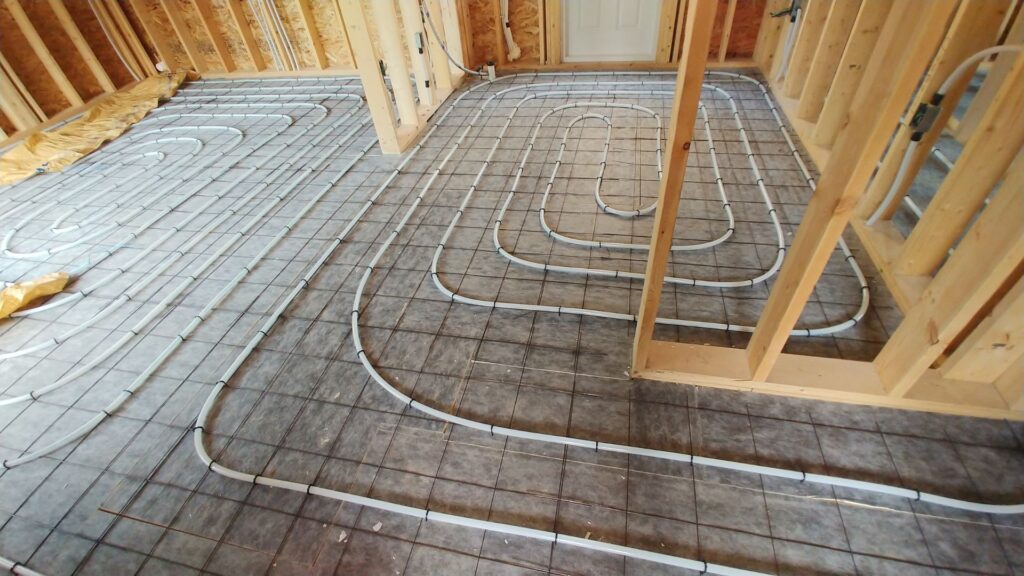 Heated floors construction